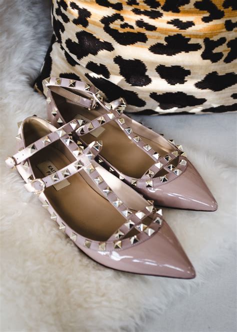 replica valentino studded flats uk